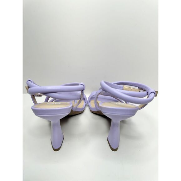 BP Sandals Size 5.5 Lilac Wraparound Square Toe High Heels - Picture 8 of 11